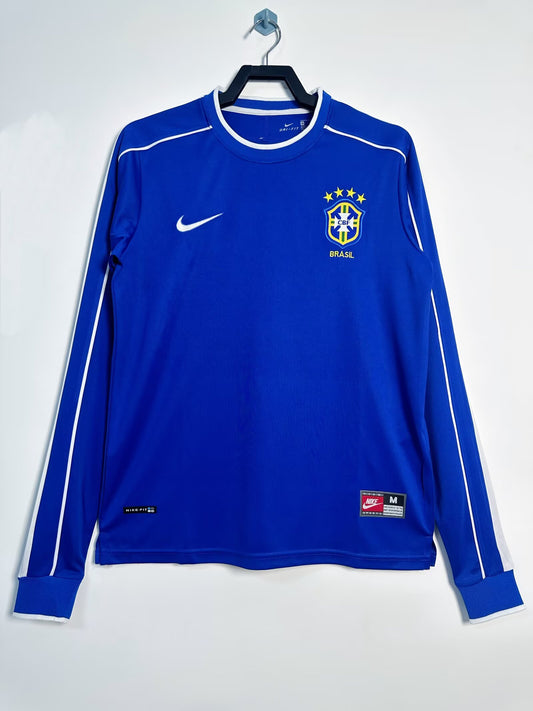 98 Selección Brasil segunda equipacion manga larga