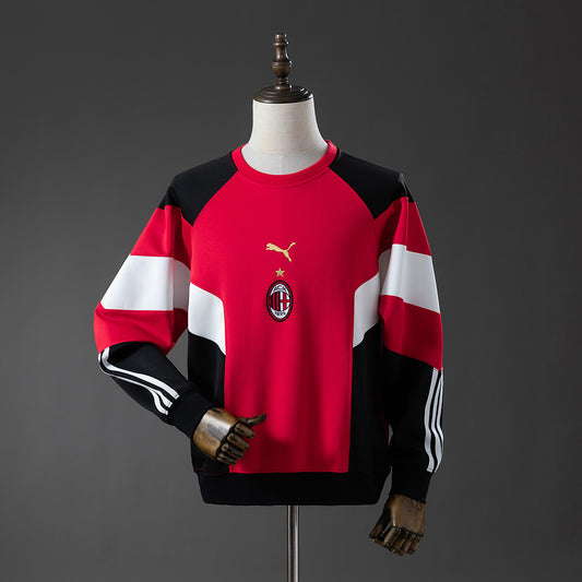 AC Milán sudadera sin capucha rojo/negro/blanco