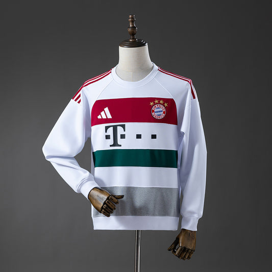Bayern de Munich sudadera sin capucha blanco/rojo
