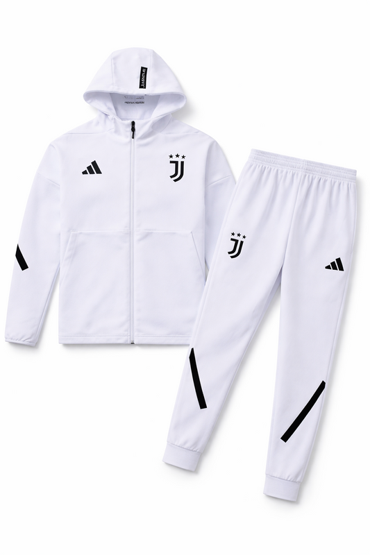 25-26 Juventus conjunto de chándal blanco con capucha