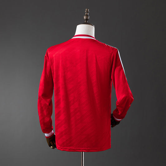 86-88 Manchester United primera equipación manga larga