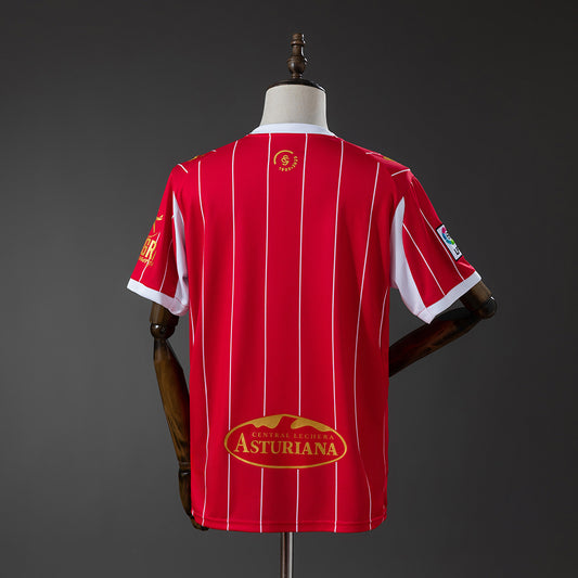 25-26 Sporting de Gijón primera equipación jornada retro