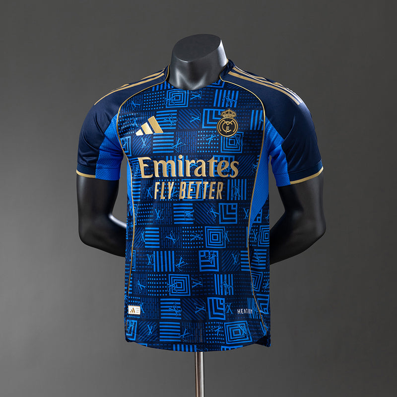 Real Madrid x Vuitton azul/dorado