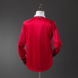 98-99 Manchester United primera equipación champions league manga larga