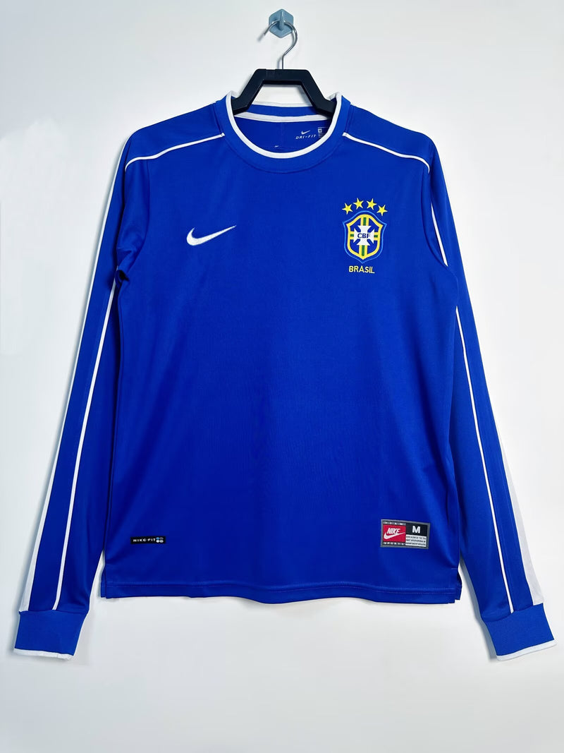 98 Selección Brasil segunda equipacion manga larga