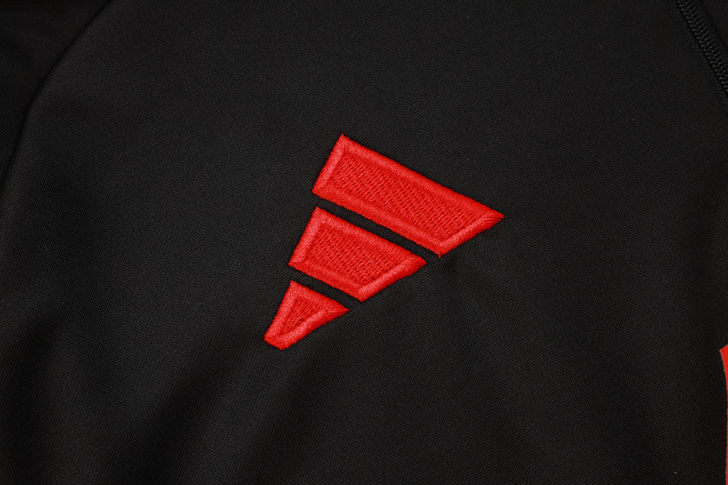 25-26 Liverpool conjunto de chándal negro/rojo