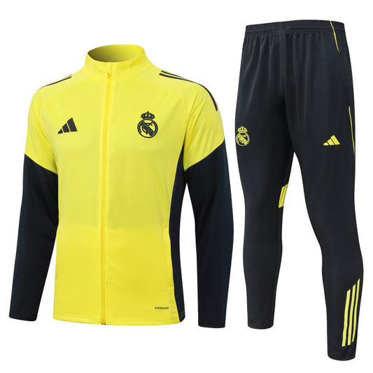 25-26 Real Madrid conjunto de chándal amarillo/negro niño