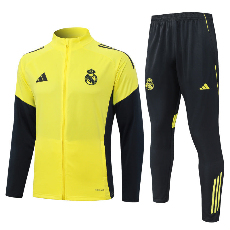 25-26 Real Madrid conjunto de chándal amarillo/negro niño