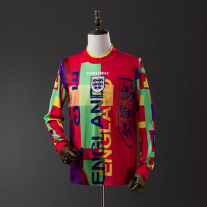 1996 Inglaterra portero segunda equipación manga larga