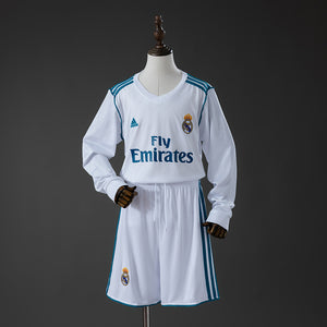 17-18 Real Madrid primera equipación niño manga larga