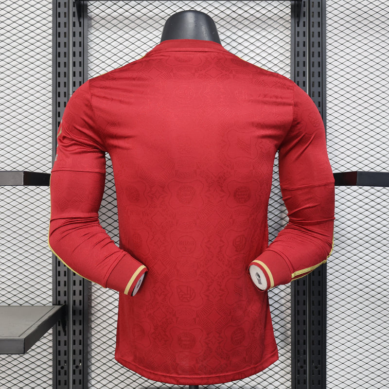 25-26 Bayern de Munich 125 aniversario roja manga larga