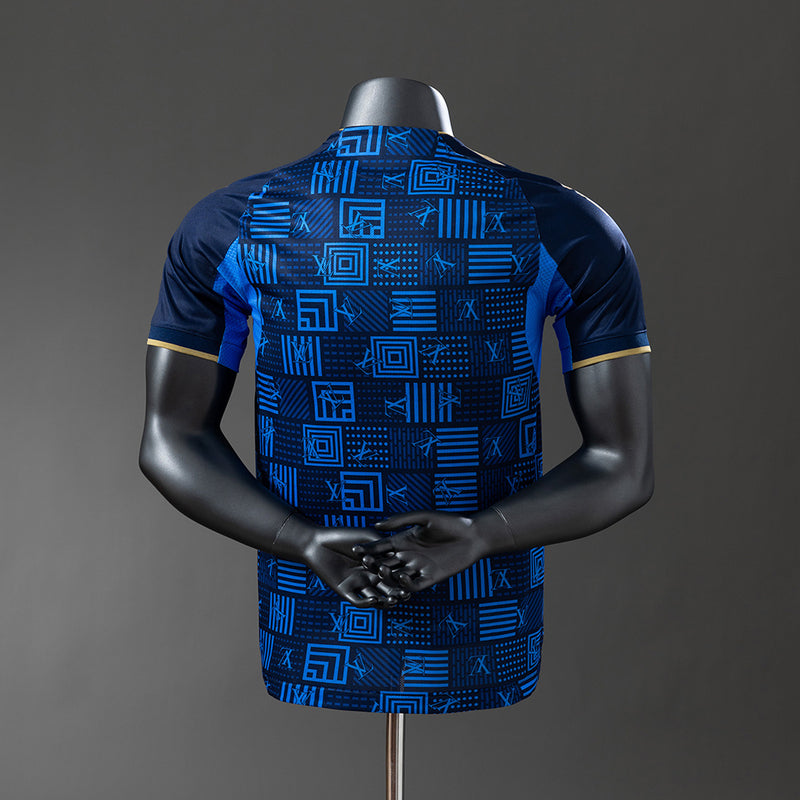 Real Madrid x Vuitton azul/dorado