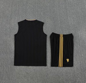 25-26 Manchester United Terrace Icons conjunto sin mangas Negro
