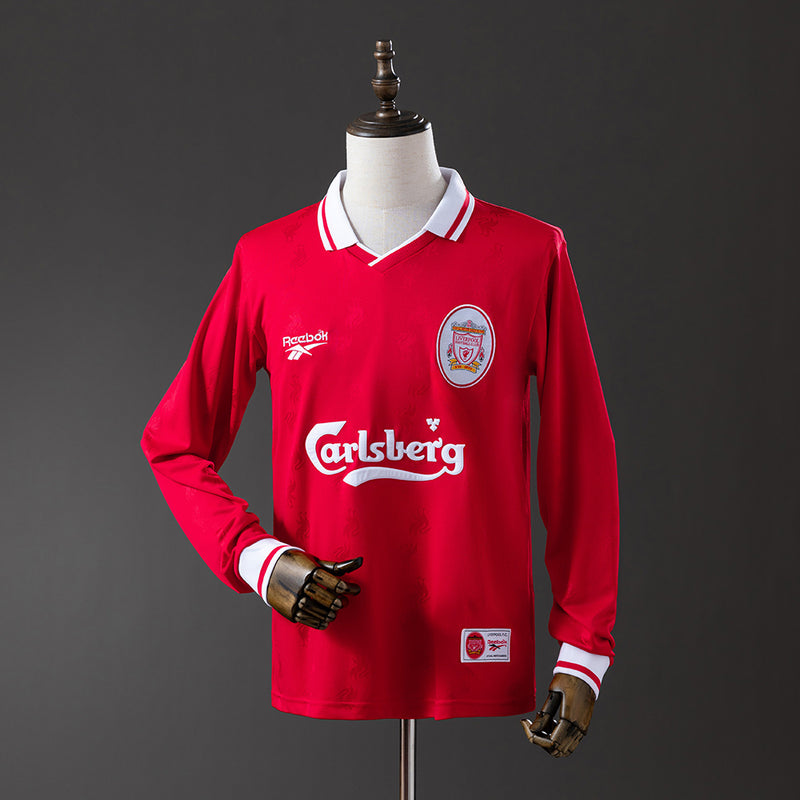 96-98 Liverpool primera equipación manga larga