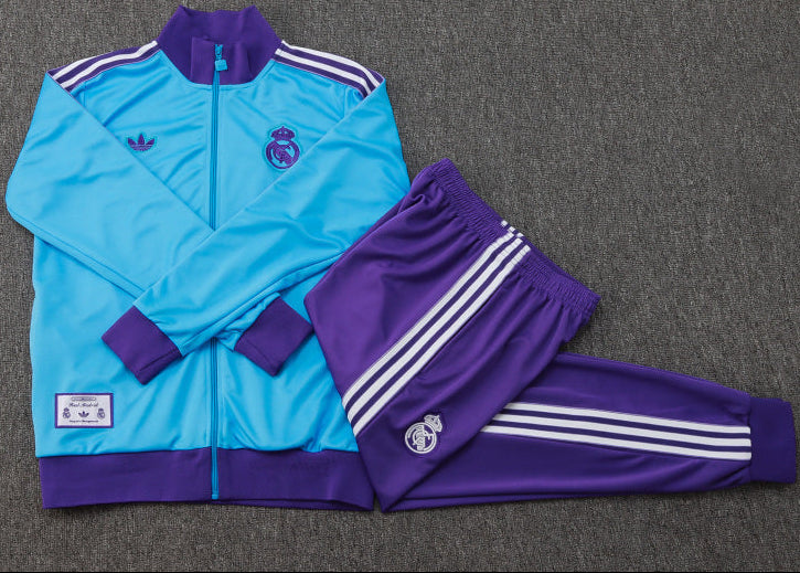 25-26 Real Madrid conjunto de chándal niño azul/morado