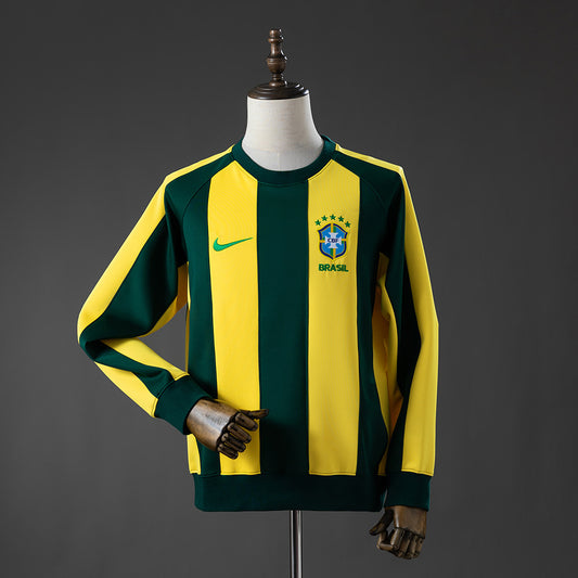 Brasil sudadera sin capucha verde/amarillo