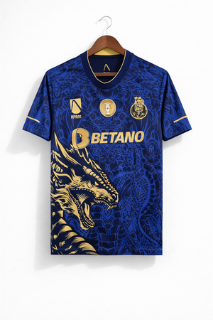 Camiseta Especial Oporto Dragon Azul/Dorado