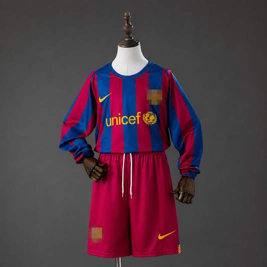05-06 Barcelona primera equipación niño manga larga (LaLiga)
