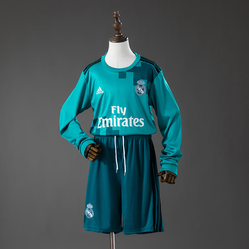 17-18 Real Madrid tercera equipación niño manga larga