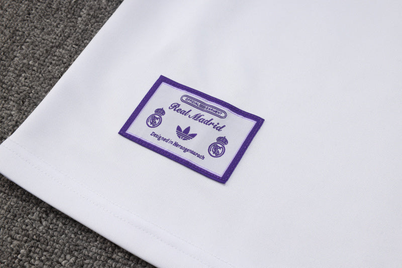 25-26 Real Madrid conjunto de chándal niño blanco/morado