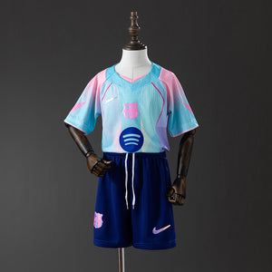 Barça equipación especial azul/rosa niño