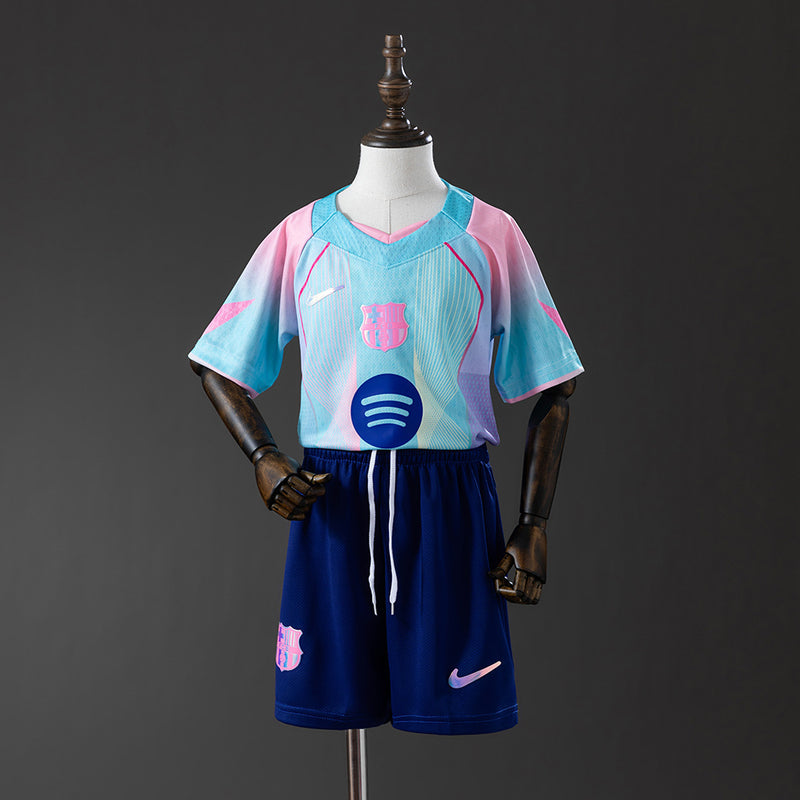 Barça equipación especial azul/rosa niño