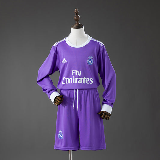 16-17 Real Madrid segunda equipación niño manga larga