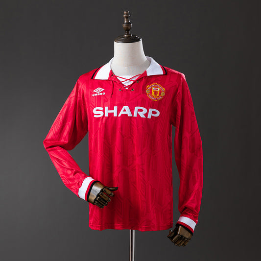 92-94 Manchester United primera equipación manga larga