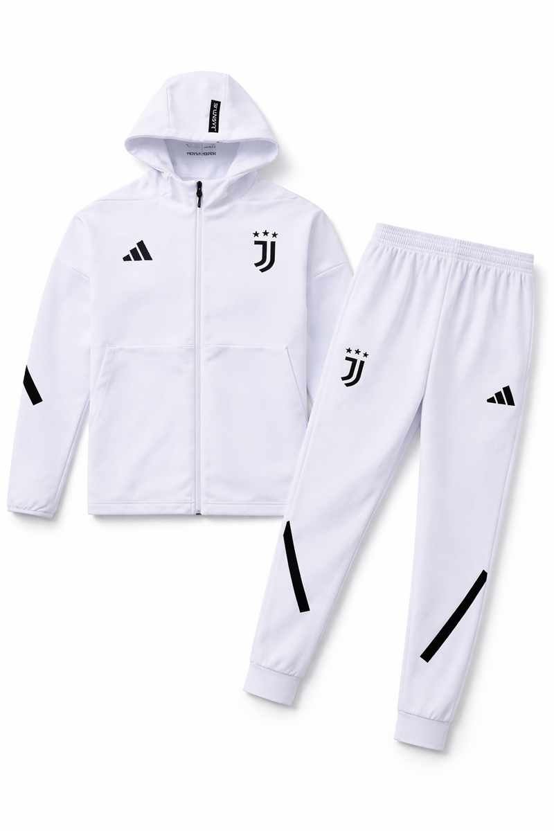 25-26 Juventus conjunto de chándal blanco con capucha